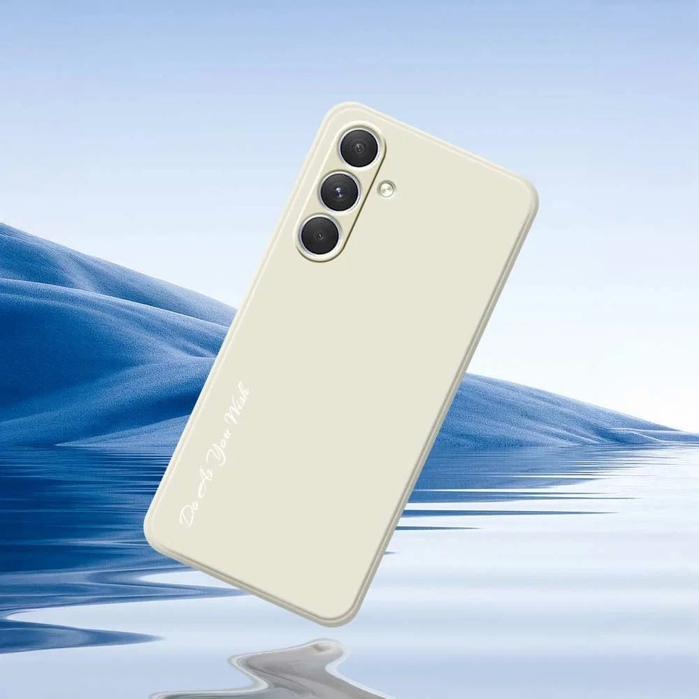 DO AS YOU WISH For Samsung Galaxy A54 5G Case Straight Edge TPU Phone Back Cover Precise Cutouts - White - 6