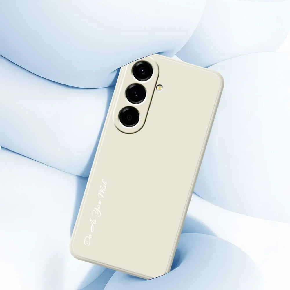 DO AS YOU WISH For Samsung Galaxy A56 5G Case Straight Edge TPU Phone Back Cover Precise Cutouts - White - 4