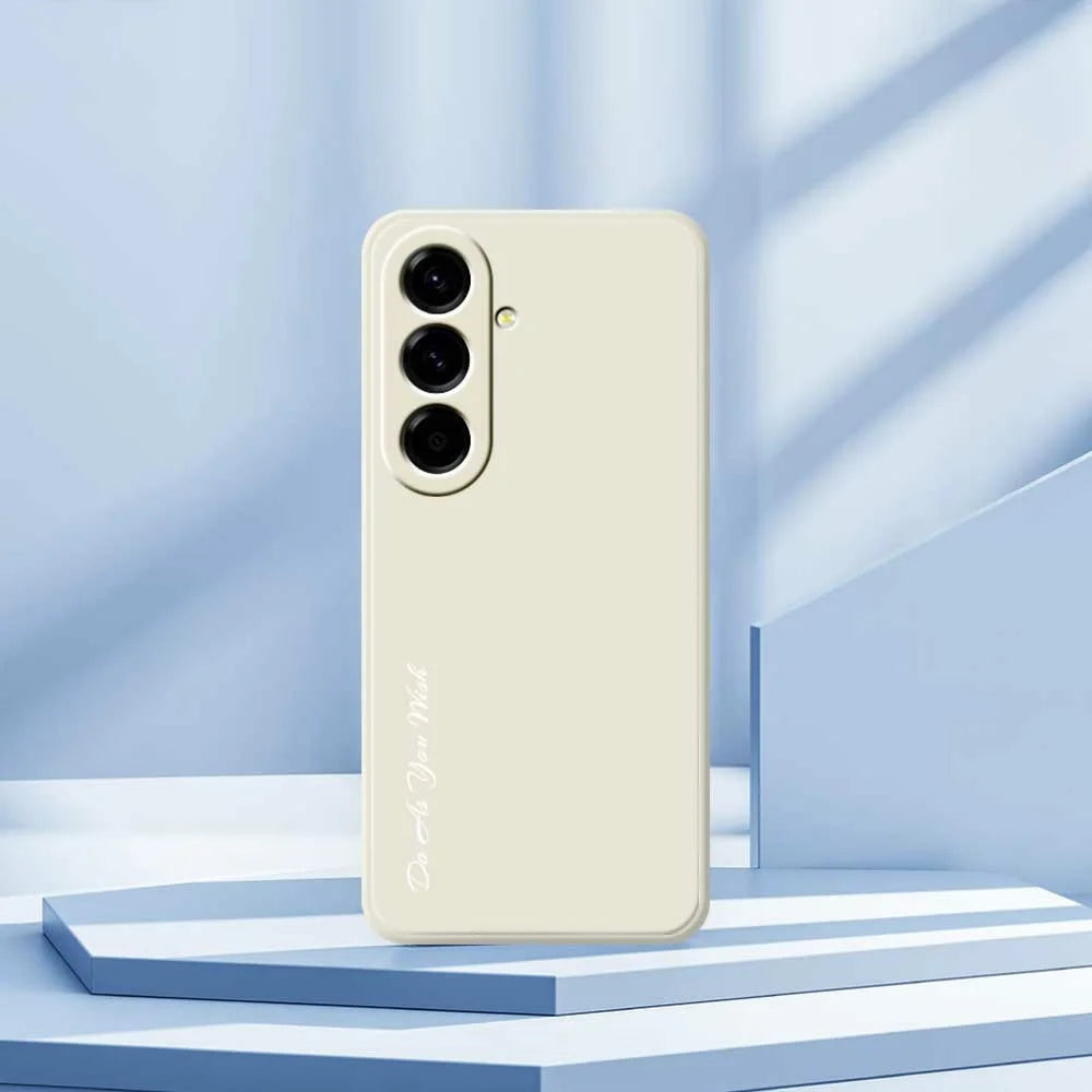 DO AS YOU WISH For Samsung Galaxy A56 5G Case Straight Edge TPU Phone Back Cover Precise Cutouts - White - 7