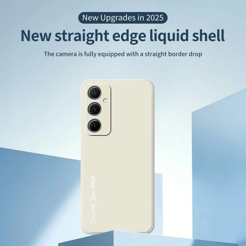 DO AS YOU WISH For Samsung Galaxy A35 5G Case Straight Edge TPU Phone Back Cover Precise Cutouts - White - 2