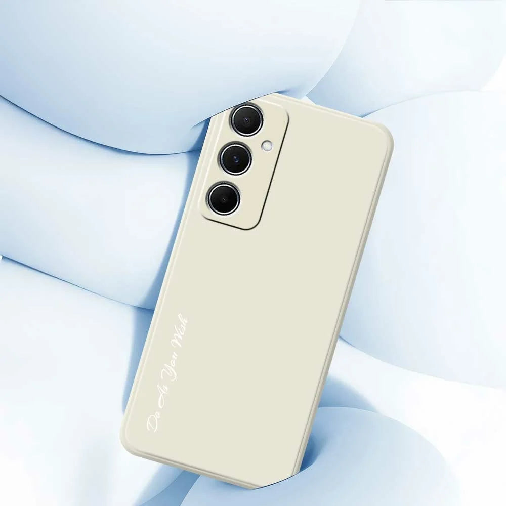 DO AS YOU WISH For Samsung Galaxy A35 5G Case Straight Edge TPU Phone Back Cover Precise Cutouts - White - 4