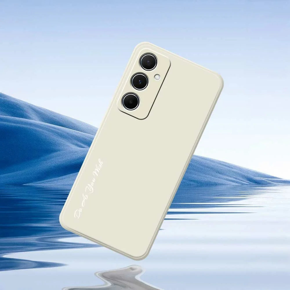 DO AS YOU WISH For Samsung Galaxy A35 5G Case Straight Edge TPU Phone Back Cover Precise Cutouts - White - 6