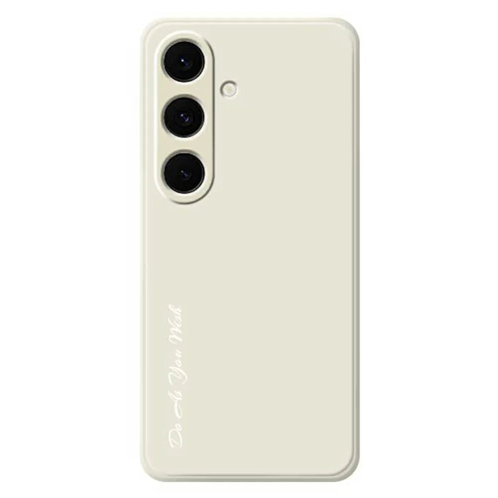 DO AS YOU WISH For Samsung Galaxy S24 FE Case Straight Edge TPU Phone Back Cover Precise Cutouts - White - 1