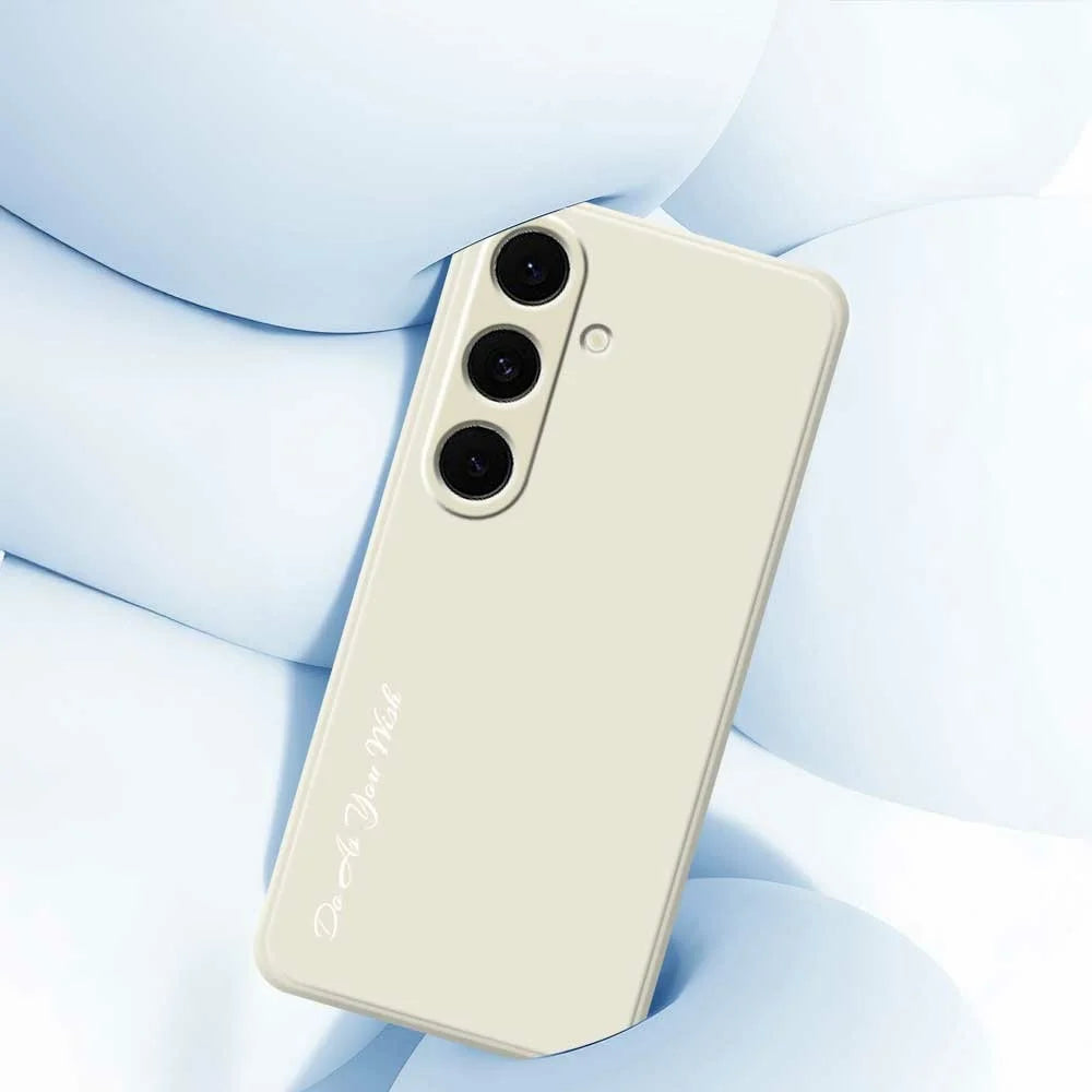 DO AS YOU WISH For Samsung Galaxy S24 FE Case Straight Edge TPU Phone Back Cover Precise Cutouts - White - 4
