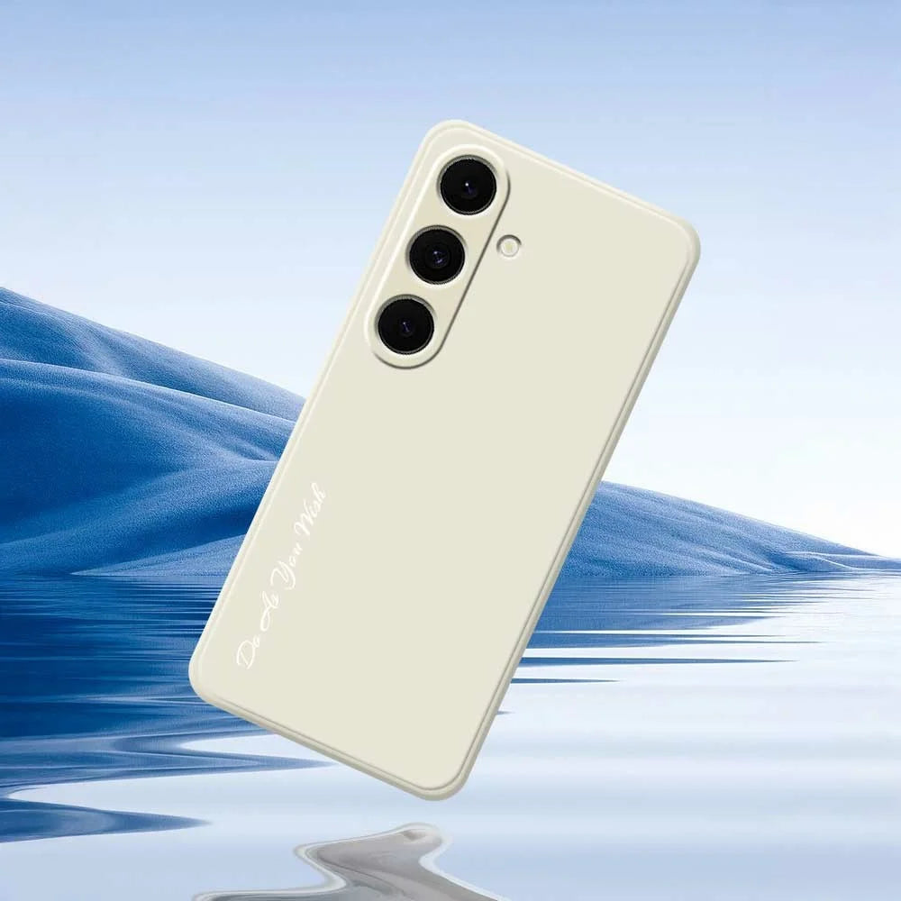 DO AS YOU WISH For Samsung Galaxy S24 FE Case Straight Edge TPU Phone Back Cover Precise Cutouts - White - 6