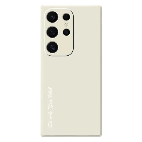 DO AS YOU WISH For Samsung Galaxy S24 Ultra Case Straight Edge TPU Phone Back Cover Precise Cutouts - White - 1
