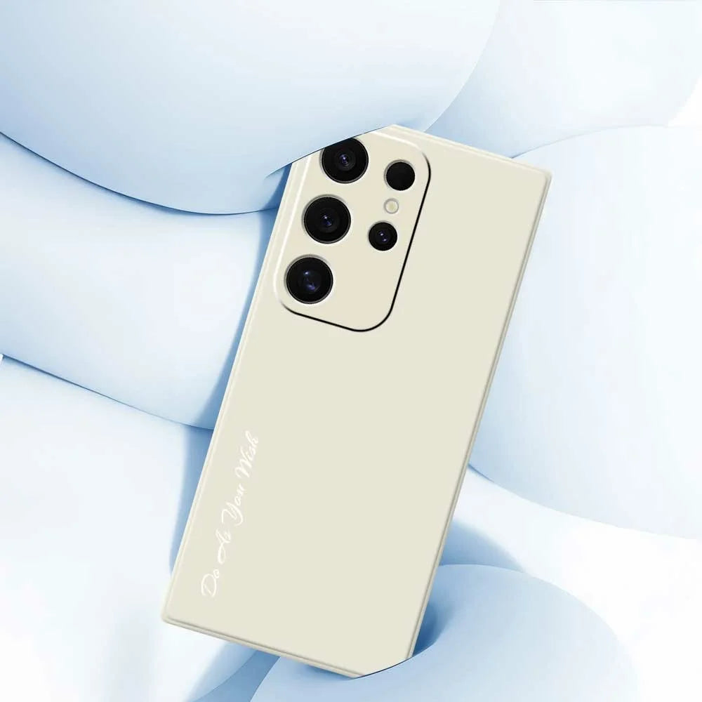 DO AS YOU WISH For Samsung Galaxy S24 Ultra Case Straight Edge TPU Phone Back Cover Precise Cutouts - White - 4
