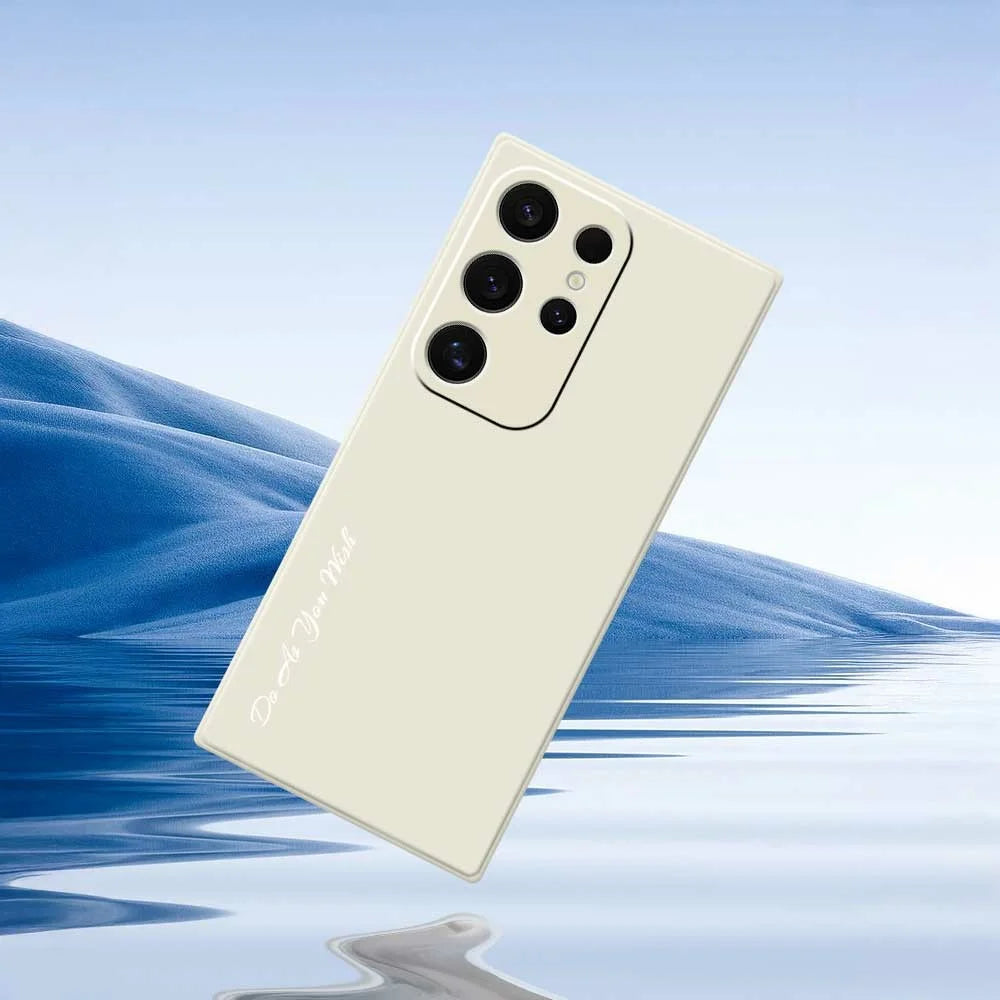 DO AS YOU WISH For Samsung Galaxy S24 Ultra Case Straight Edge TPU Phone Back Cover Precise Cutouts - White - 6
