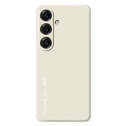 DO AS YOU WISH For Samsung Galaxy S25 Case Straight Edge TPU Phone Back Cover Precise Cutouts - White - 1