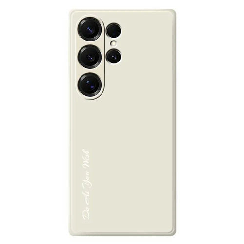 DO AS YOU WISH For Samsung Galaxy S25 Ultra Case Straight Edge TPU Phone Back Cover Precise Cutouts - White - 1