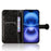 For iPhone 17 Wallet Case Dot Pattern Imprint PU Leather Phone Cover with Wrist Strap - Black - 3