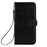 For iPhone 17 Wallet Case Dot Pattern Imprint PU Leather Phone Cover with Wrist Strap - Black - 5