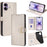 For iPhone 17 Case Metal I-Buckle PU Leather Wallet Phone Cover - White - 1