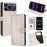 For iPhone 17 Pro Case Metal I-Buckle PU Leather Wallet Phone Cover - White - 1