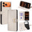 For iPhone 17 Pro Max Case Metal I-Buckle PU Leather Wallet Phone Cover - White - 1