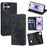 For iPhone 17 Case RFID Blocking Wallet Foldable Stand Leather Phone Cover - Black - 1
