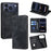 For iPhone 17 Pro Case RFID Blocking Wallet Foldable Stand Leather Phone Cover - Black - 1