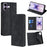 For iPhone 17 Case Card Holder PU Leather Magnetic Closing Phone Cover - Black - 1