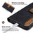 For iPhone 17 Case RFID Blocking Color Splicing PU Leather Wallet Phone Cover - Black - 6