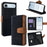 For iPhone Air Case RFID Blocking Color Splicing PU Leather Wallet Phone Cover - Black - 1