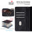For iPhone 17 Pro Case RFID Blocking Color Splicing PU Leather Wallet Phone Cover - Black - 4