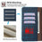 For iPhone 17 Case RFID Blocking Wallet Cowhide Texture Leather Phone Cover - Sapphire - 4