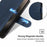 For iPhone 17 Pro Max Case RFID Blocking Wallet Cowhide Texture Leather Phone Cover - Sapphire - 3