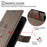 For iPhone 17 Pro Case Butterfly Flower Imprinted PU Leather Wallet Phone Cover - Grey - 5