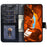 For iPhone 17 Case Zipper Pocket PU Leather Wallet Flip Phone Cover - Black - 2
