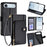 For iPhone Air Case Zipper Pocket PU Leather Wallet Flip Phone Cover - Black - 1