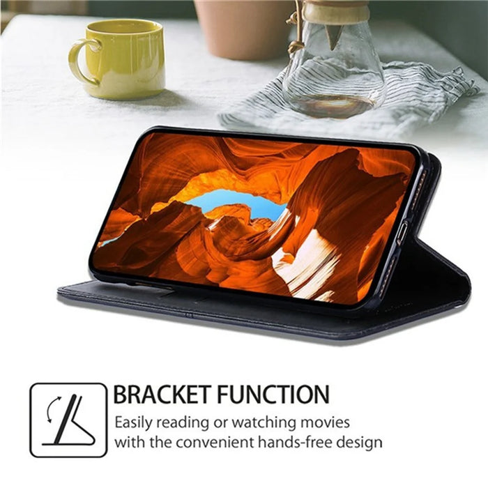 For iPhone 17 Pro Case Card Slots Cowhide Texture Phone Leather Cover - Black - 3