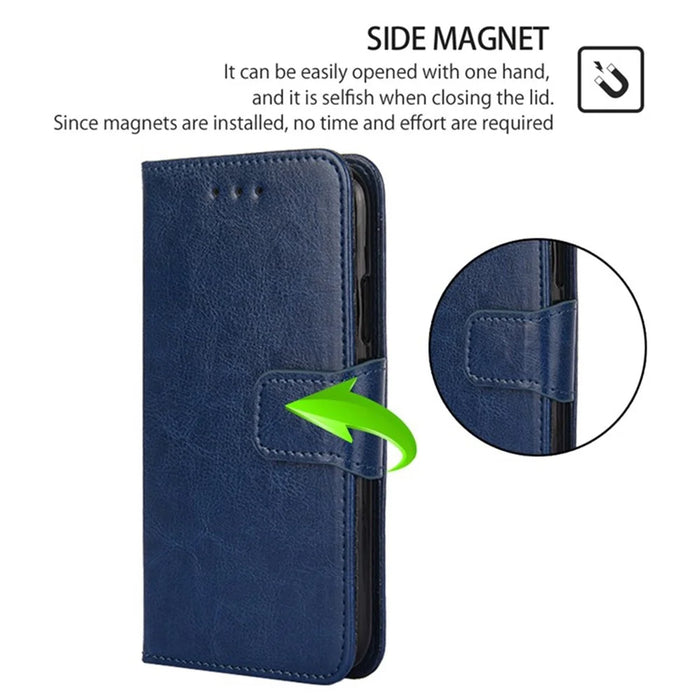 For iPhone Air Case Wallet PU Leather + TPU Folding Stand Phone Cover - Sapphire - 4