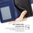For iPhone Air Case Wallet PU Leather + TPU Folding Stand Phone Cover - Sapphire - 5