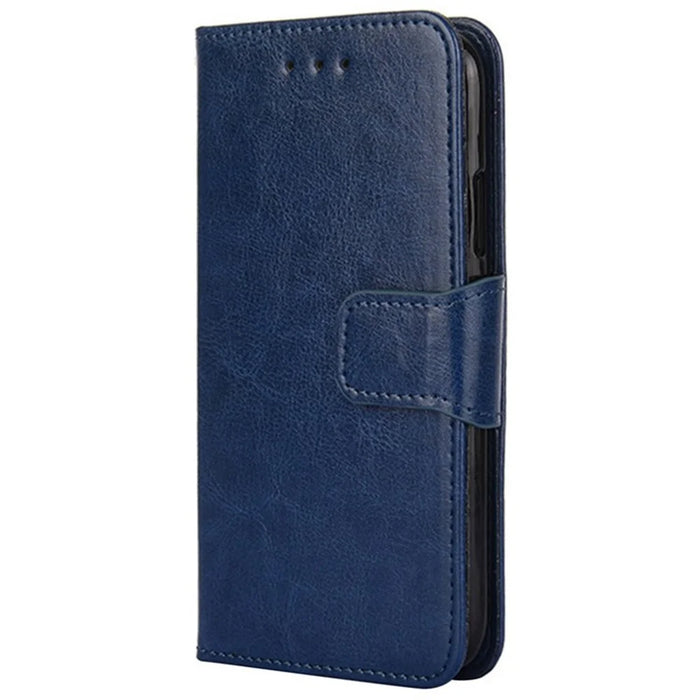 For iPhone 17 Pro Case Wallet PU Leather + TPU Folding Stand Phone Cover - Sapphire - 6