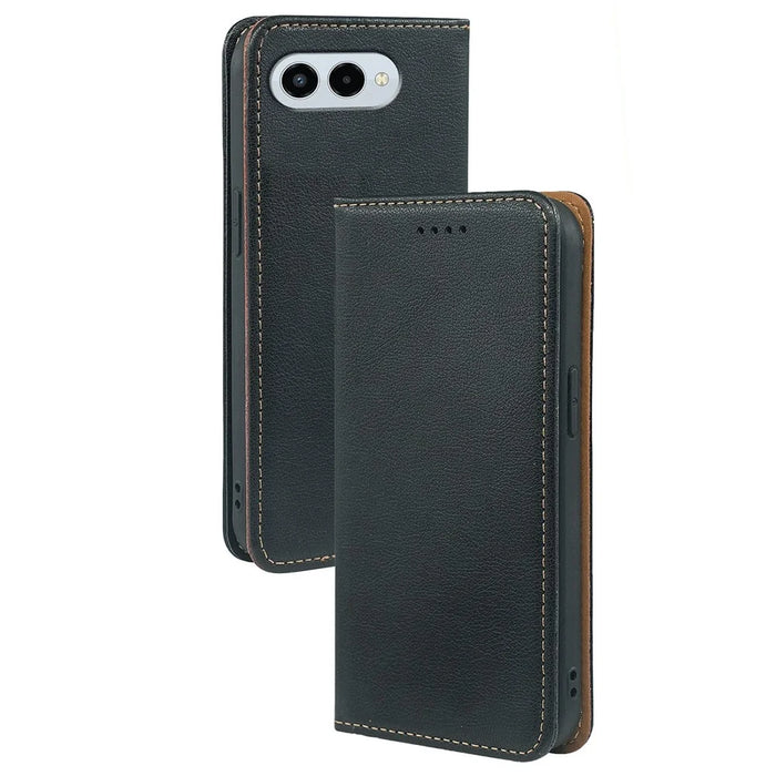For T-Mobile REVVL 8 Case Wallet RFID Blocking Leather Phone Cover Strong Magnetic Closure - Black - 1