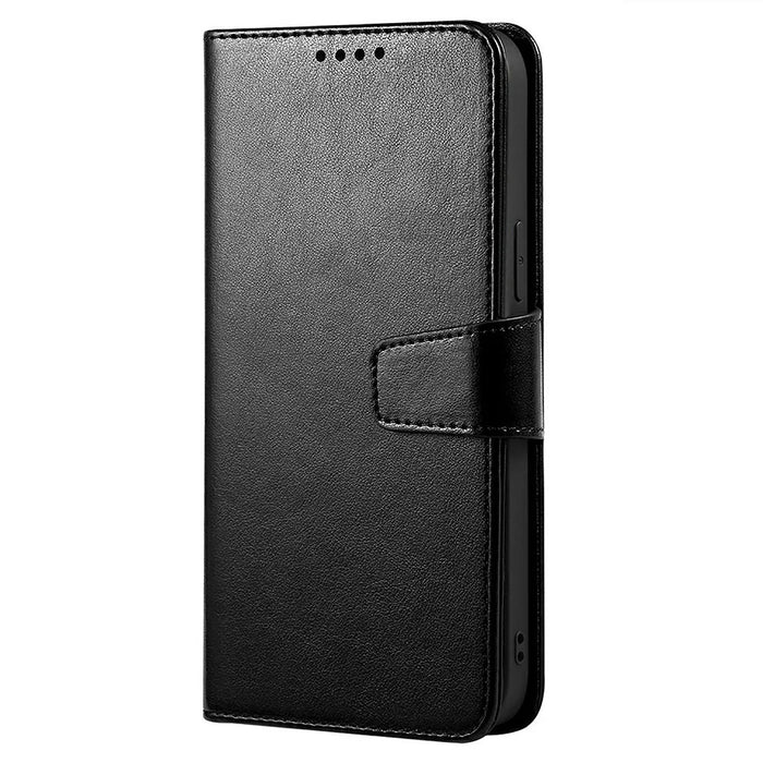 For T-Mobile REVVL 8 Case Stand Card Holder Wallet Leather Phone Cover - Black - 5