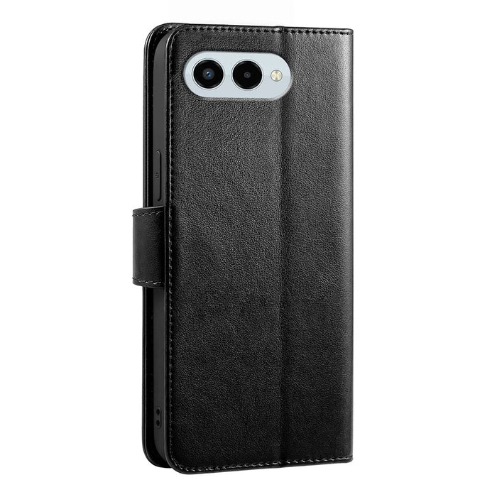 For T-Mobile REVVL 8 Case Stand Card Holder Wallet Leather Phone Cover - Black - 6