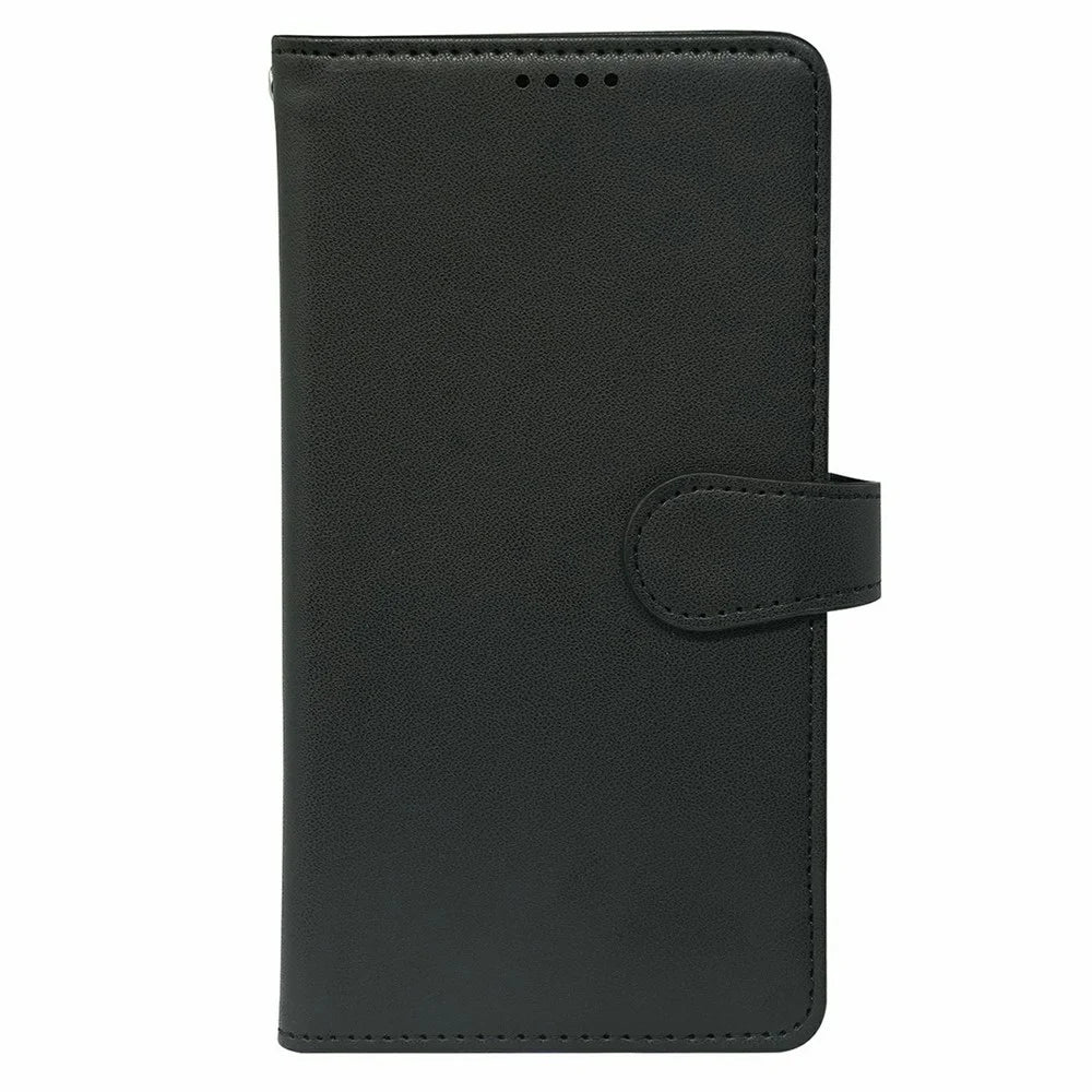 For T-Mobile REVVL 8 Case with 9 Card Slots PU Leather Stand Phone Cover - Black - 5
