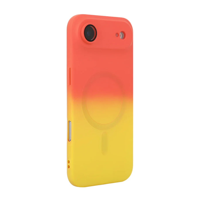 ENKAY HAT PRINCE For iPhone Air Silicone Case   Gradient Color Cover Compatible with MagSafe - Orange+Yellow - 1
