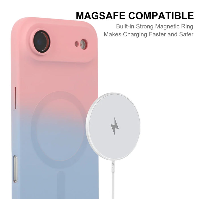 ENKAY HAT PRINCE For iPhone Air Silicone Case   Gradient Color Cover Compatible with MagSafe - Orange+Yellow - 2