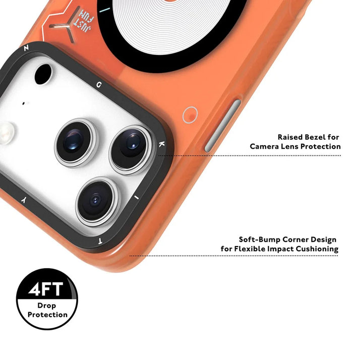 YOUNGKIT For iPhone 17 Pro Max Case Compatible with MagSafe Unique Disc Design TPU + PC Phone Back Cover - Dark Grey - 5
