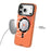 YOUNGKIT For iPhone 17 Pro Magnetic Case Unique Disc Design TPU + PC Phone Back Cover - Orange - 5