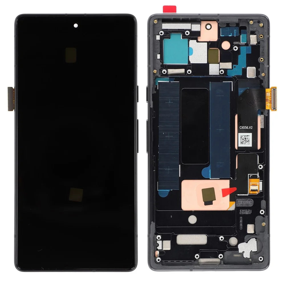 For Google Pixel 7a G82U8 (Middle Lens Hole) Grade C OLED Screen and Digitizer Assembly + Frame (Without Logo) - 1