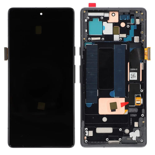 For Google Pixel 7a G82U8 (Middle Lens Hole) Grade C OLED Screen and Digitizer Assembly + Frame (Without Logo) - 1