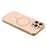 For iPhone 16 Pro Phone Case Carbon Fiber Textured Electroplated TPU Back Cover - Pink - 5