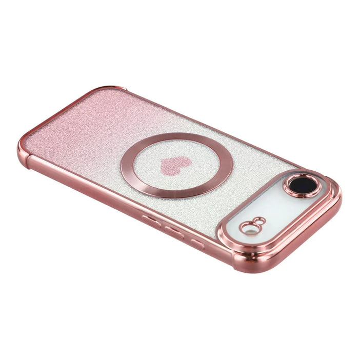 For iPhone Air Case Gradient Sparkle TPU Phone Cover Compatible with MagSafe - Rose Pink - 5