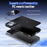 For iPhone 17 Pro Case Ultra Thin Heat Dissipation PU Leather Coated PC Phone Cover - Black - 5