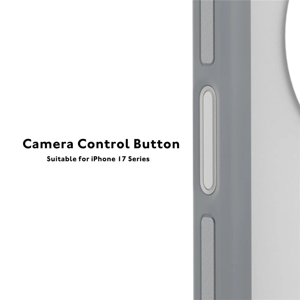 YOUNGKIT For iPhone 17 Pro Case Compatible with MagSafe Skin-Touch Matte PC + TPU Phone Cover - Grey - 5