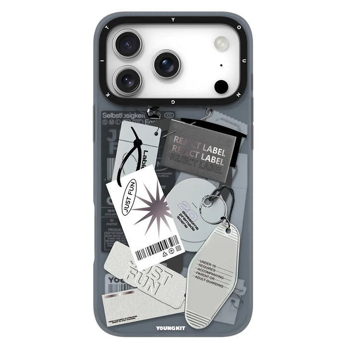 YOUNGKIT Interdimensional Series For iPhone 17 Pro Max Magnetic Case Matte TPU IMD Phone Back Cover - Cool (Black  /  White) - 1