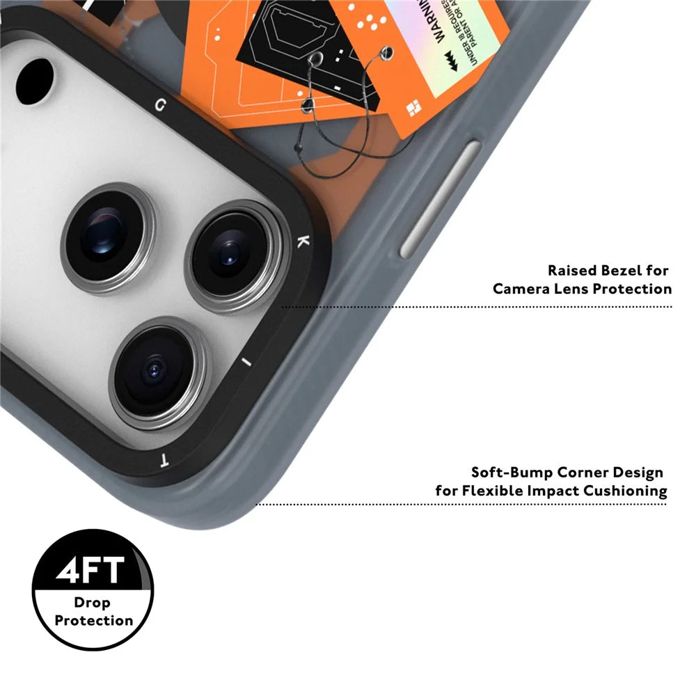 YOUNGKIT Interdimensional Series For iPhone 17 Pro Magnetic Case Matte TPU IMD Phone Back Cover - Cool (Black  /  White) - 6